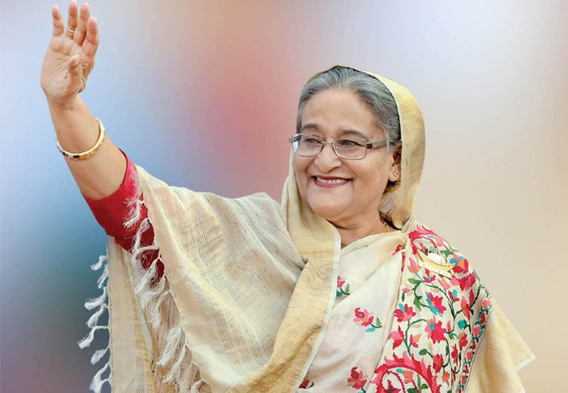 নারী সম্মেলনের পথে প্রধানমন্ত্রী